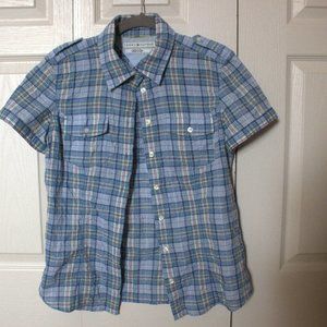 Tommy Hilfiger M woman's blue plaid top